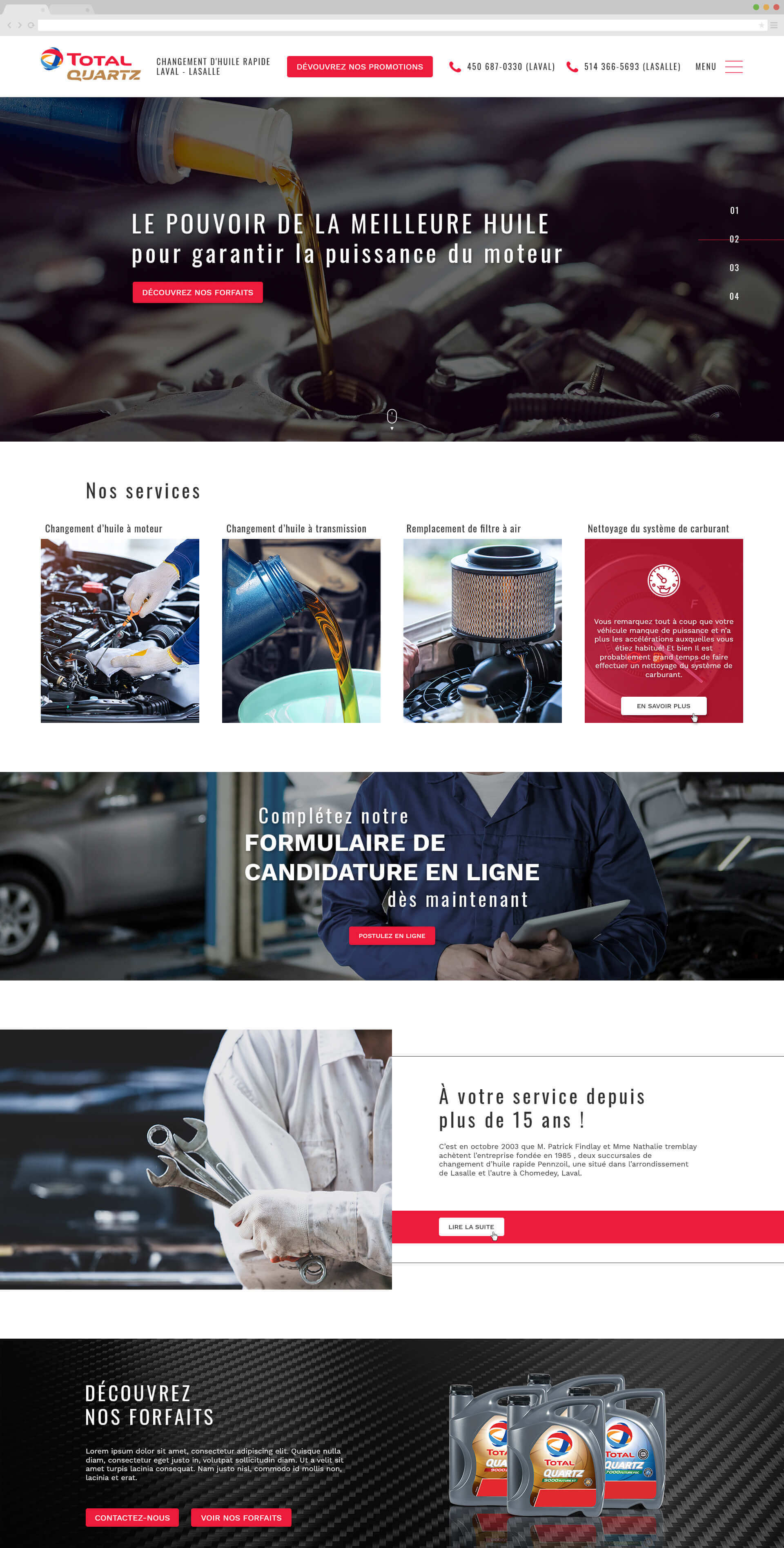 Site web semi-personnalisé pour Chanteurs